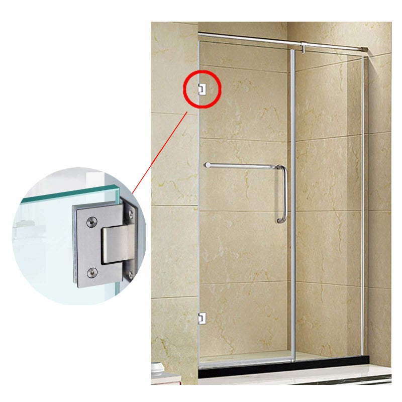 HNBun 2PACK 90 Degree Shower Door Hinges, Heavy Duty Frameless Glass Door Hinges Stainless Steel Bathroom Gate Clamp for 8-12 mm Toughened Glass, Rust & Corrosion Resistance - Image 5